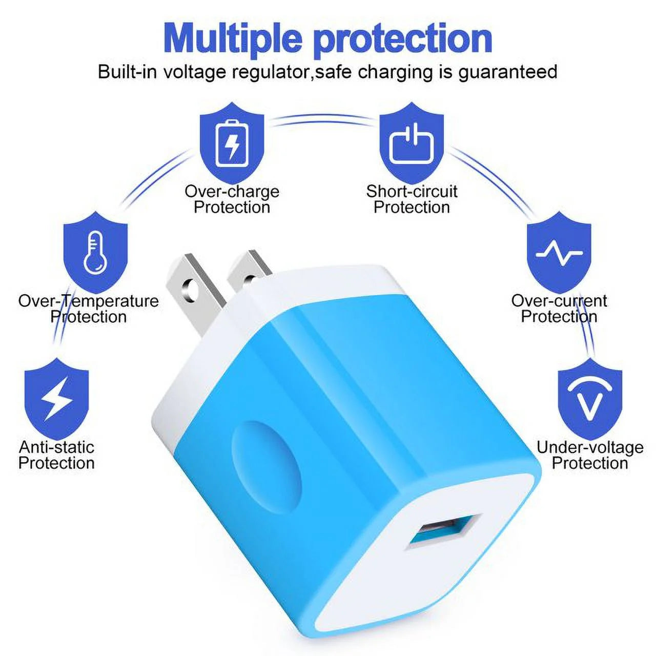 Charging Block,Type C Charger Block Fast Charging 3PCS 1A/5V Usb Wall Charger Block Adapter Plug with 3PCS Type C Charging Cables 6Ft USB C Cable High Speed Android Charger Phone Cords Type C